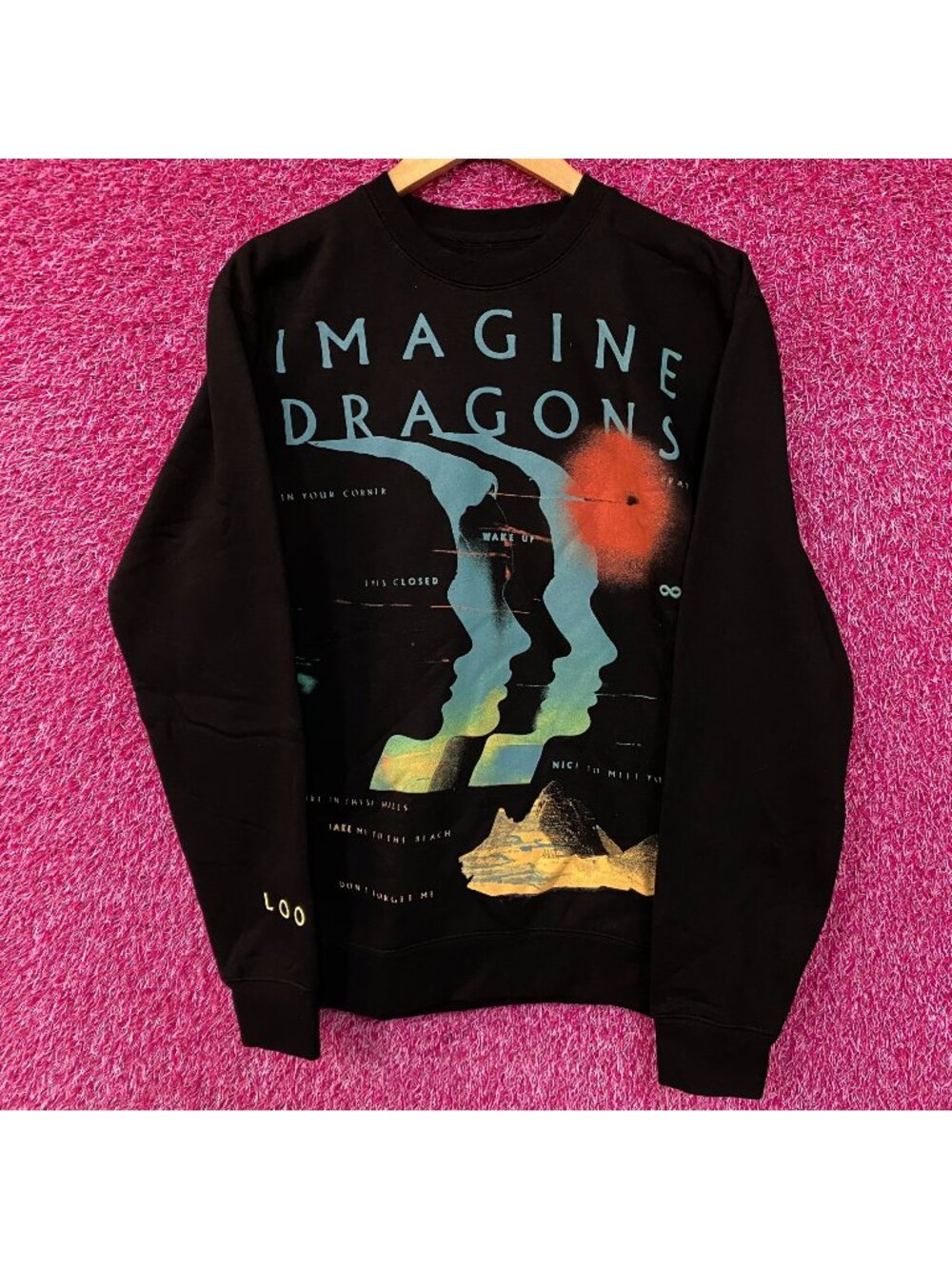 Imagine Dragons Loom World Tour 2024 Crewneck Sweatshirt Small